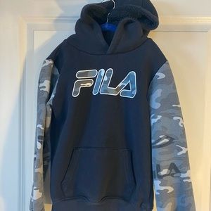 FILA Camouflage Black Hoodie, size 7